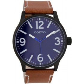 OOZOO Timepieces 45mm Cognac Brown Leather Strap C7406